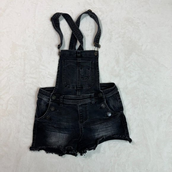 EightyTwo Denim Women's Size 5 Jean Bib Overall Black Shortalls - Casual Denim - Picture 1 of 11